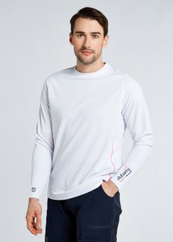 Dubarry hombres camiseta manga larga ancona FZ86P1006 ropa blanco
