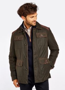 Dubarry hombres chaqueta de cera broadford FZ86P1083 ropa aceituna