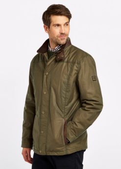 Dubarry hombres chaqueta encerada carrickfergus FZ86P1082 ropa verde oscuro