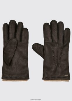 Dubarry hombres guantes de cuero lisryan FZ86P1042 accesorios negro