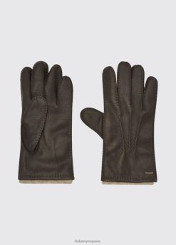 Dubarry hombres guantes de cuero lisryan FZ86P1046 accesorios caoba