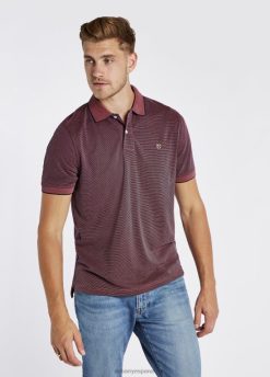 Dubarry hombres polo a rayas mullaghmore FZ86P947 ropa rubí