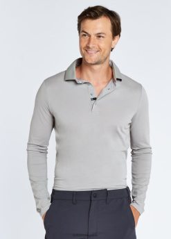 Dubarry hombres polo manga larga FZ86P1027 ropa platino