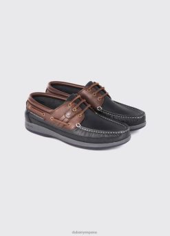 Dubarry hombres zapato de cubierta atlántico FZ86P898 calzado azul marino/caoba