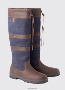 Dubarry mujer bota campestre galway FZ86P23 calzado azul marino/marrón