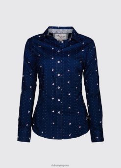 Dubarry mujer camisa con estampado de azaleas FZ86P624 ropa Armada