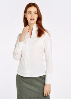Dubarry mujer camisa de campanilla blanca FZ86P176 ropa blanco