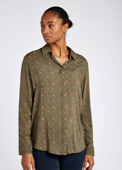 Dubarry mujer camisa de huerta FZ86P775 ropa verde oscuro