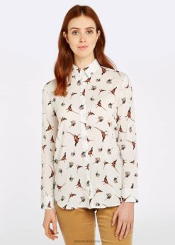 Dubarry mujer camisa rosa brezo FZ86P769 ropa crema