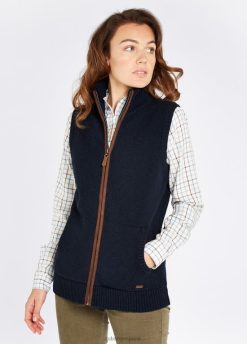 Dubarry mujer chaleco de punto de lana FZ86P194 ropa Armada