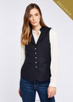 Dubarry mujer chaleco de tweed FZ86P690 ropa Armada