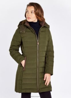 Dubarry mujer chaqueta acolchada ballybrophy FZ86P185 ropa aceituna