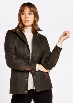 Dubarry mujer chaqueta encerada mountrath FZ86P268 ropa aceituna