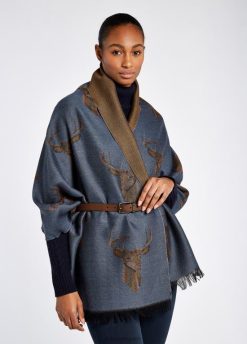 Dubarry mujer estola de heatherbell FZ86P446 accesorios índigo