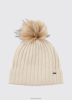 Dubarry mujer gorro de punto zarapito con pompón FZ86P371 accesorios tiza
