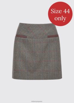 Dubarry mujer minifalda de tweed con trébol FZ86P580 ropa musgo