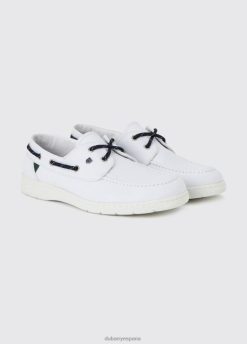 Dubarry mujer náutico lona biarritz FZ86P92 calzado blanco