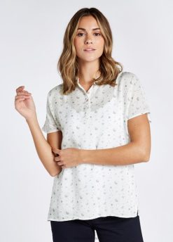 Dubarry mujer top con estampado de cascada FZ86P763 ropa blanco